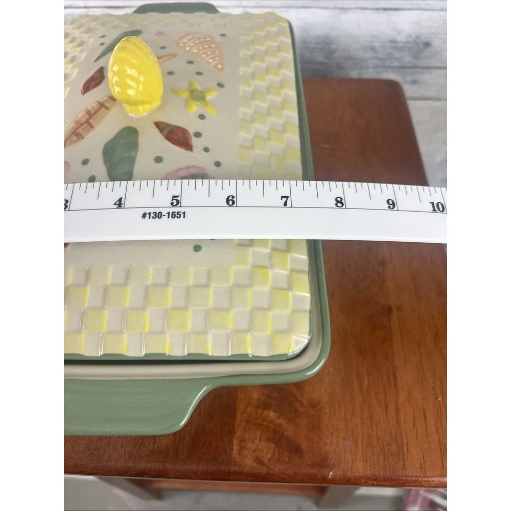 Temp-tations by Tara Summer Shells 2 QT Baking Dish with Cover Casserole Sealife